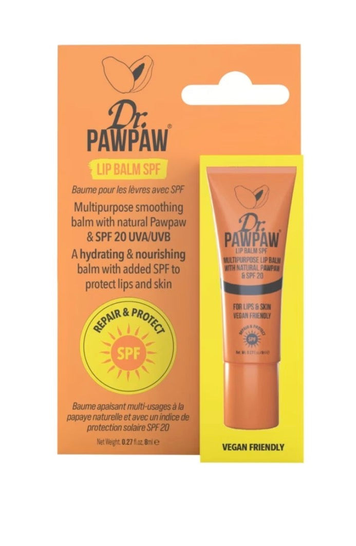 ☀️ Dr. PAWPAW Lip Balm SPF 20 – L’indispensable des surfeuses de Tahiti